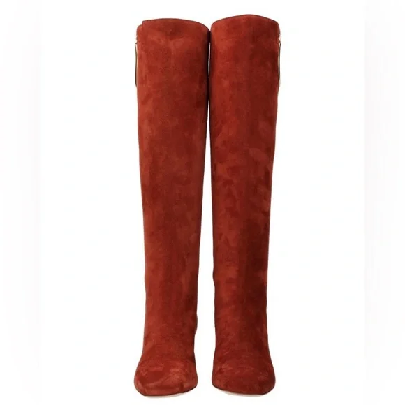 New with box SALVATORE FERRAGAMO Suede Knee High Boots - Picture 4 of 11